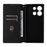 For Oukitel C57 Pro / C57s Wallet Case Rhombus Imprinted Leather Phone Cover - Silver - 5