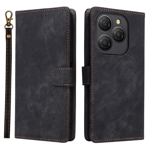For Blackview Shark 9 5G Wallet Case RFID Blocking PU Leather Cover Stand View - Black - 1