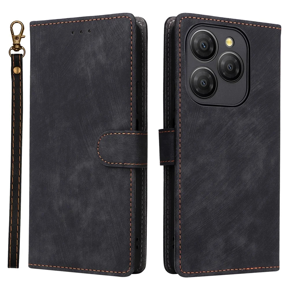 For Blackview Shark 9 5G Wallet Case RFID Blocking PU Leather Cover Stand View - Black - 1
