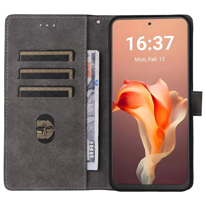 For Blackview Shark 9 5G Wallet Case RFID Blocking PU Leather Cover Stand View - Black - 2