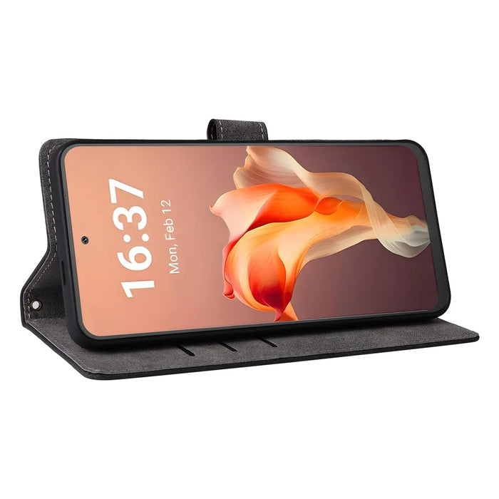 For Blackview Shark 9 5G Wallet Case RFID Blocking PU Leather Cover Stand View - Black - 3