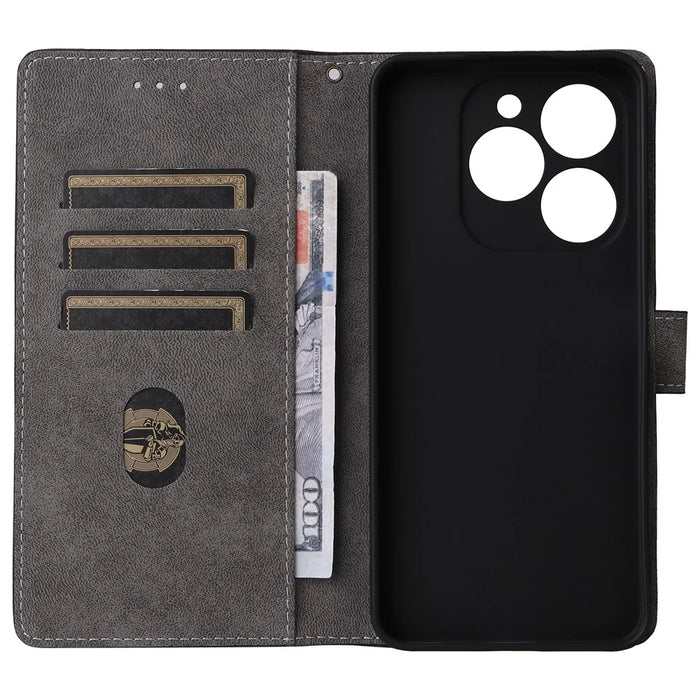 For Blackview Shark 9 5G Wallet Case RFID Blocking PU Leather Cover Stand View - Black - 5