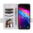 For TCL 503 Case with Wrist Strap Litchi Texture PU Leather Wallet Phone Cover - White - 2