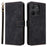 For TCL 503 Wallet Case RFID Blocking PU Leather Cover Stand View - Black - 1