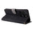 For TCL 503 Wallet Case RFID Blocking PU Leather Cover Stand View - Black - 4