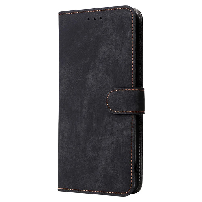 For TCL 503 Wallet Case RFID Blocking PU Leather Cover Stand View - Black - 7