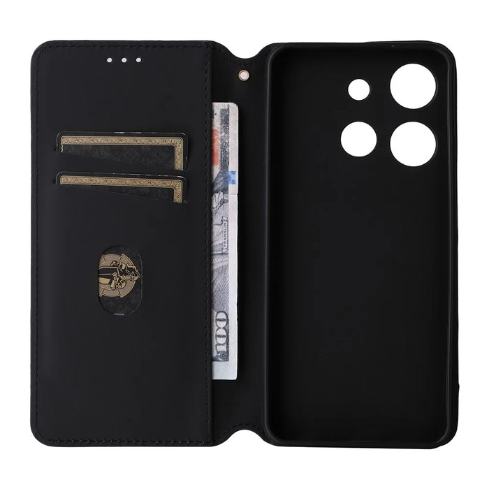 For TCL 503 Wallet Case Rhombus Imprinted Leather Phone Cover - Silver - 5