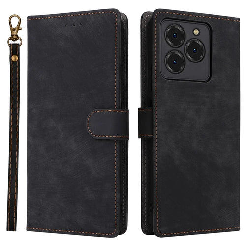 For Meizu Note 21 / Ulefone Note 20 Pro Wallet Case RFID Blocking PU Leather Cover Stand View - Black - 1