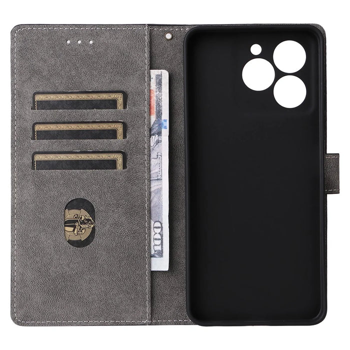 For Meizu Note 21 / Ulefone Note 20 Pro Wallet Case RFID Blocking PU Leather Cover Stand View - Black - 3