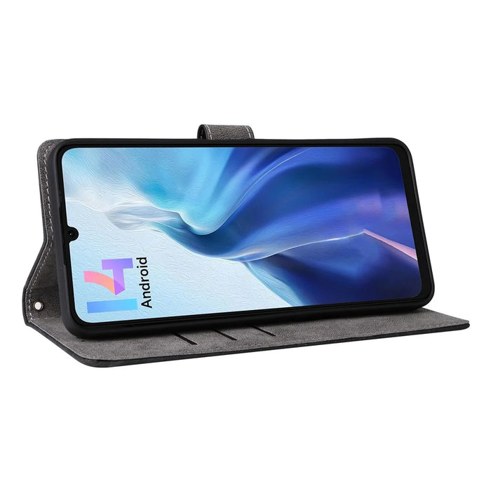 For Meizu Note 21 / Ulefone Note 20 Pro Wallet Case RFID Blocking PU Leather Cover Stand View - Black - 4