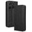 For TCL 503 Leather Case Wallet Stand Retro Texture Phone Cover - Black - 1