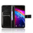 For TCL 503 Case Crazy Horse Texture PU Leather Phone Wallet Cover - Black - 3