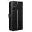 For TCL 503 Case Crazy Horse Texture PU Leather Phone Wallet Cover - Black - 6