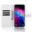 For TCL 503 Case PU Leather Diamond Texture Wallet Phone Cover - White - 3