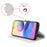 For TCL 503 Case PU Leather Diamond Texture Wallet Phone Cover - White - 5