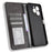 For Meizu Note 21 / Ulefone Note 20 Pro Leather Case Wallet Stand Retro Texture Phone Cover - Black - 5