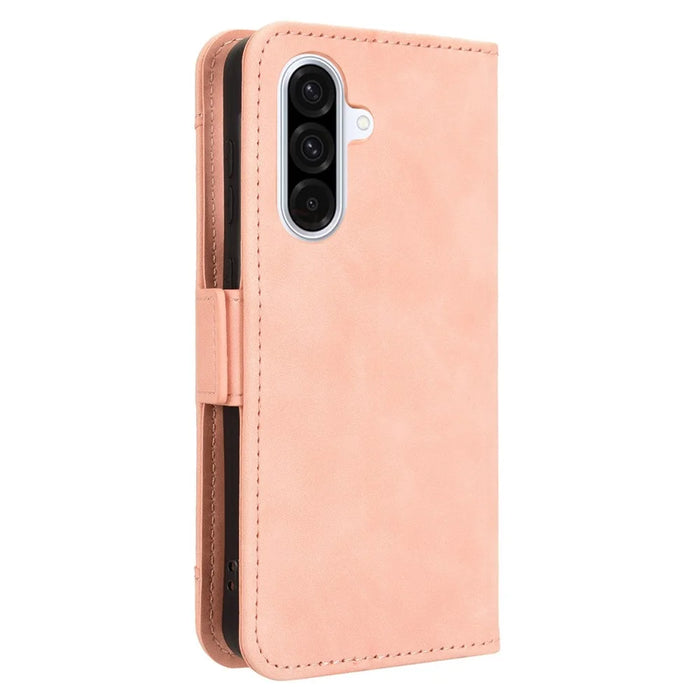 For Samsung Galaxy A36 5G Leather Case Phone Wallet Cover with Multiple Card Slots - Pink - 7