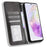 For Samsung Galaxy A56 5G Leather Case Wallet Stand Retro Texture Phone Cover - Black - 2