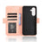 For Samsung Galaxy A56 5G Leather Case Phone Wallet Cover with Multiple Card Slots - Pink - 5