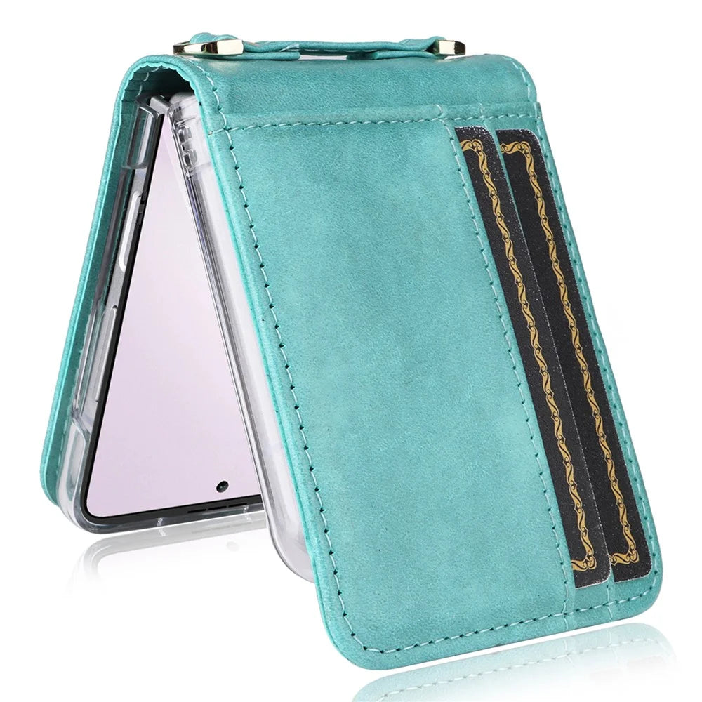 For Blackview Hero 10 4G Case Card Slots Leather Phone Cover with Lanyard - Green - 6