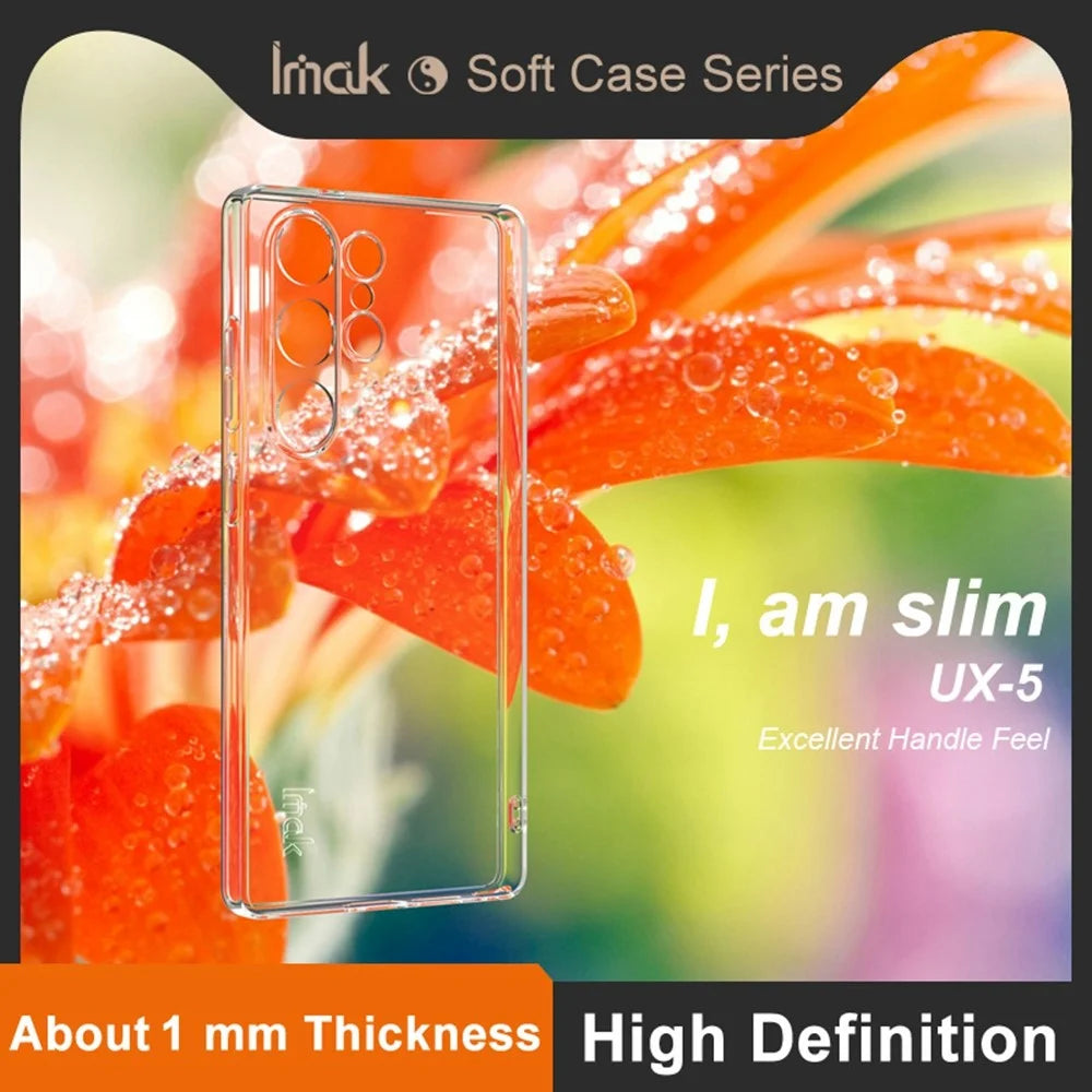 IMAK UX-5 Series Phone Cover for Samsung Galaxy S25 Ultra Case Shockproof TPU Clear Slim Phone Back Cover - 4