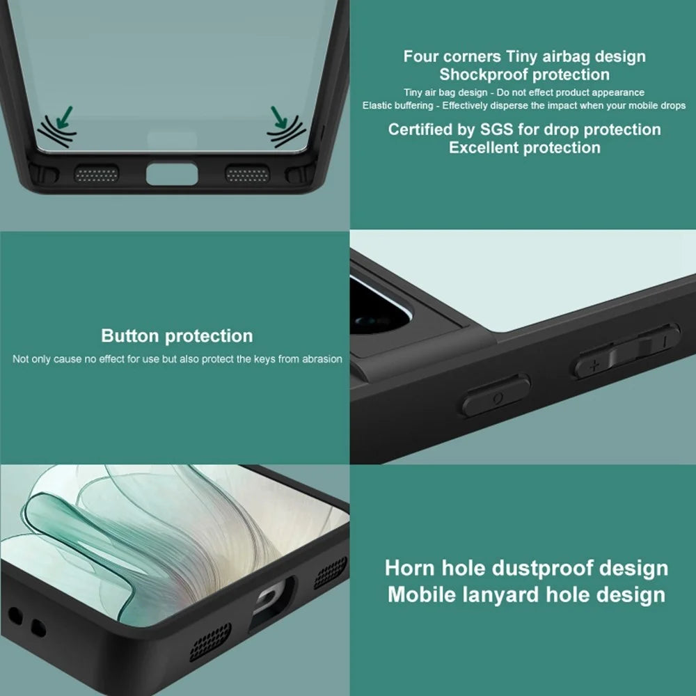IMAK UX-9A Series for OnePlus 13 Clear Case TPU+PC Phone Cover Reinforced Corners - 6