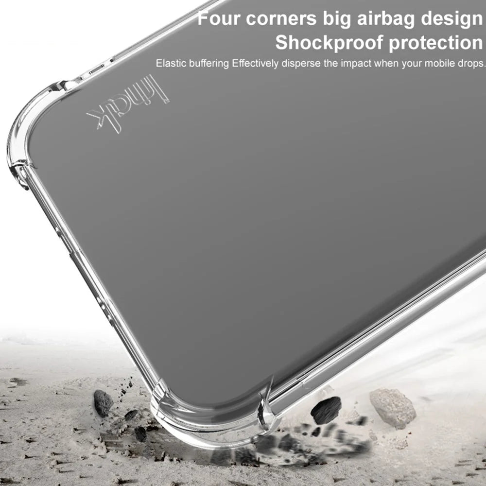 IMAK For ZTE nubia Red Magic 10S Pro+ 5G / 10S Pro 5G / 10 Pro+ 5G / 10 Pro 5G Case TPU Phone Cover Airbag Shockproof Protection - Black - 5