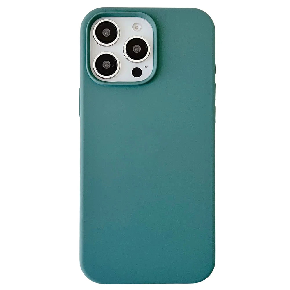 For iPhone 16 Pro Case Silicone Shockproof Phone Protective Cover Shell - Green - 1