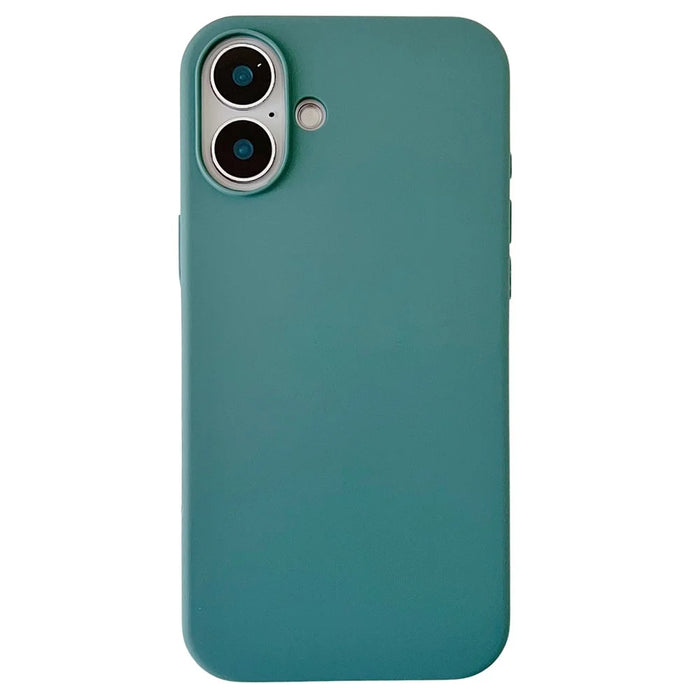 For iPhone 16 Case Silicone Shockproof Phone Protective Cover Shell - Green - 1