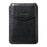 DENIOR V14 Magnetic Card Holder Genuine Cow Leather Phone Back Card Case - Black - 4