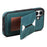DENIOR D18 For iPhone 16 Case Ring Kickstand Leather+PC+TPU Phone Cover Card Holder - Blue - 4