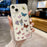 For iPhone 14 Case Anti Drop TPU Phone Back Cover Epoxy Glitter Butterfly - Blue - 4