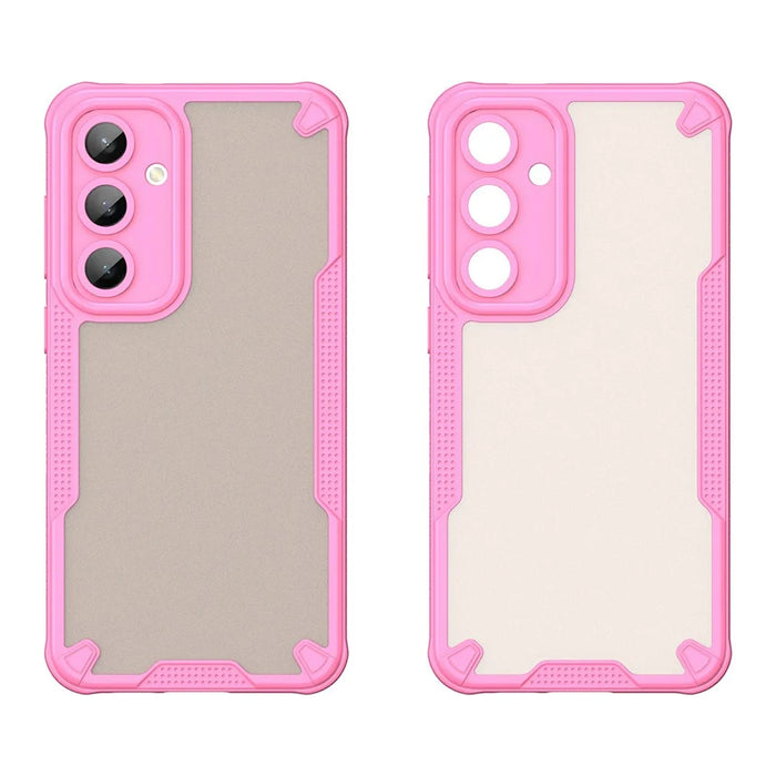 For Samsung Galaxy S24 FE Case PC+TPU Frosted Phone Back Cover - Pink - 2