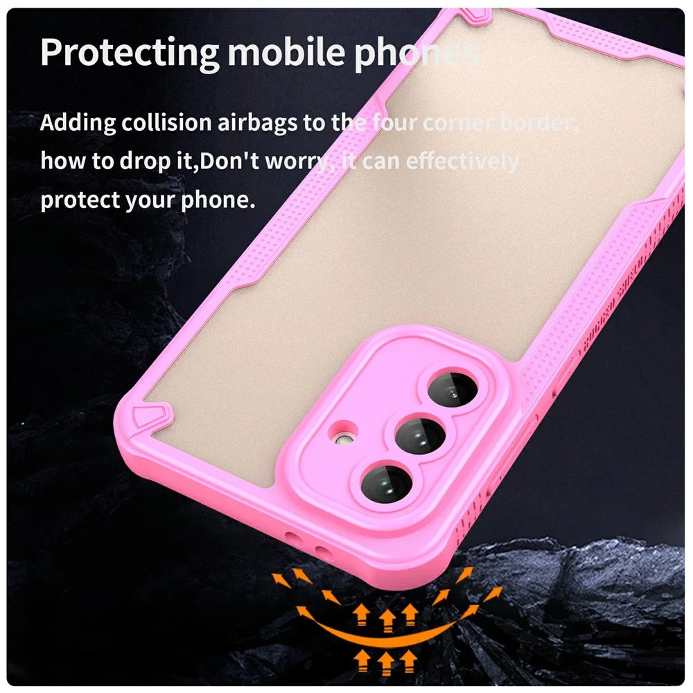 For Samsung Galaxy A36 5G Case PC+TPU Frosted Phone Back Cover - Pink - 3
