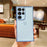 For Samsung Galaxy S24 Ultra Case Love Heart Pattern TPU Phone Cover Electroplating Edge - Blue - 1