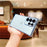 For Samsung Galaxy S24 Ultra Case Love Heart Pattern TPU Phone Cover Electroplating Edge - Blue - 2