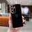 For Samsung Galaxy S25+ Case Love Heart Pattern TPU Phone Cover Electroplating Edge - Black - 1