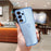For Samsung Galaxy S24 FE Case Love Heart Pattern TPU Phone Cover Electroplating Edge - Blue - 3