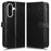 For Samsung Galaxy A36 5G Wallet Case Dot Pattern Imprint PU Leather Phone Cover - Black - 1