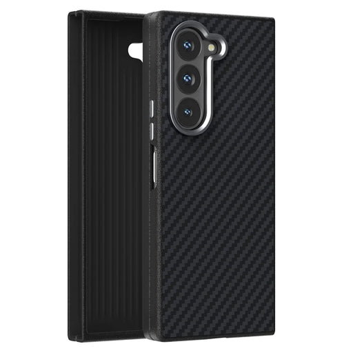 ABEEL For Samsung Galaxy Z Fold 5G Magnetic Case Carbon Fiber Texture Back Cover - Black - 2