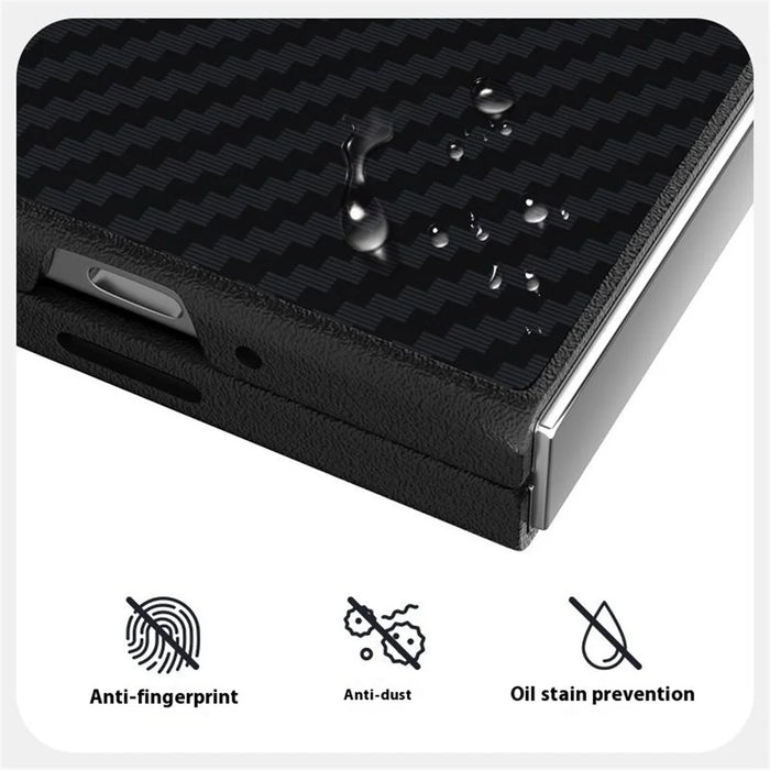 ABEEL For Samsung Galaxy Z Fold 5G Magnetic Case Carbon Fiber Texture Back Cover - Black - 4