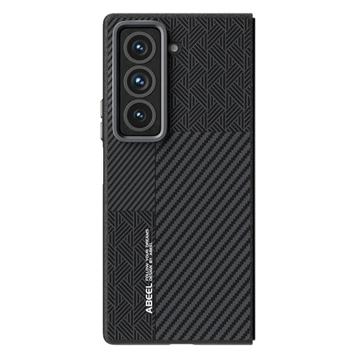 ABEEL For Samsung Galaxy Z Fold Special Magnetic Case PC + Aluminum Alloy + PU Leather Slim Phone Back Cover - Texture 3 - 1