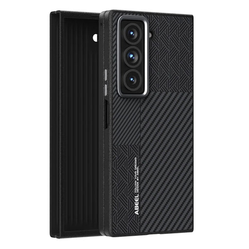 ABEEL For Samsung Galaxy Z Fold Special Magnetic Case PC + Aluminum Alloy + PU Leather Slim Phone Back Cover - Texture 3 - 2