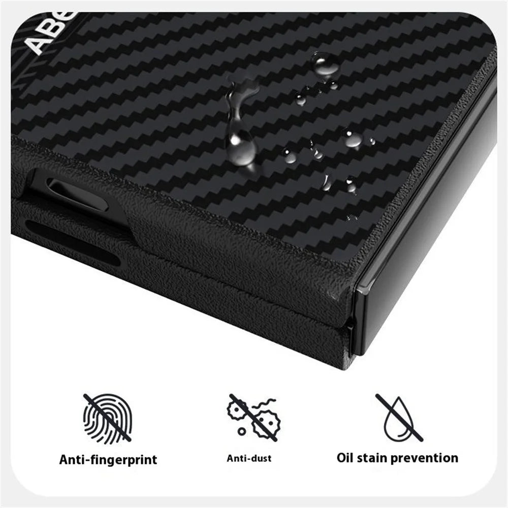 ABEEL For Samsung Galaxy Z Fold Special Magnetic Case PC + Aluminum Alloy + PU Leather Slim Phone Back Cover - Texture 3 - 6