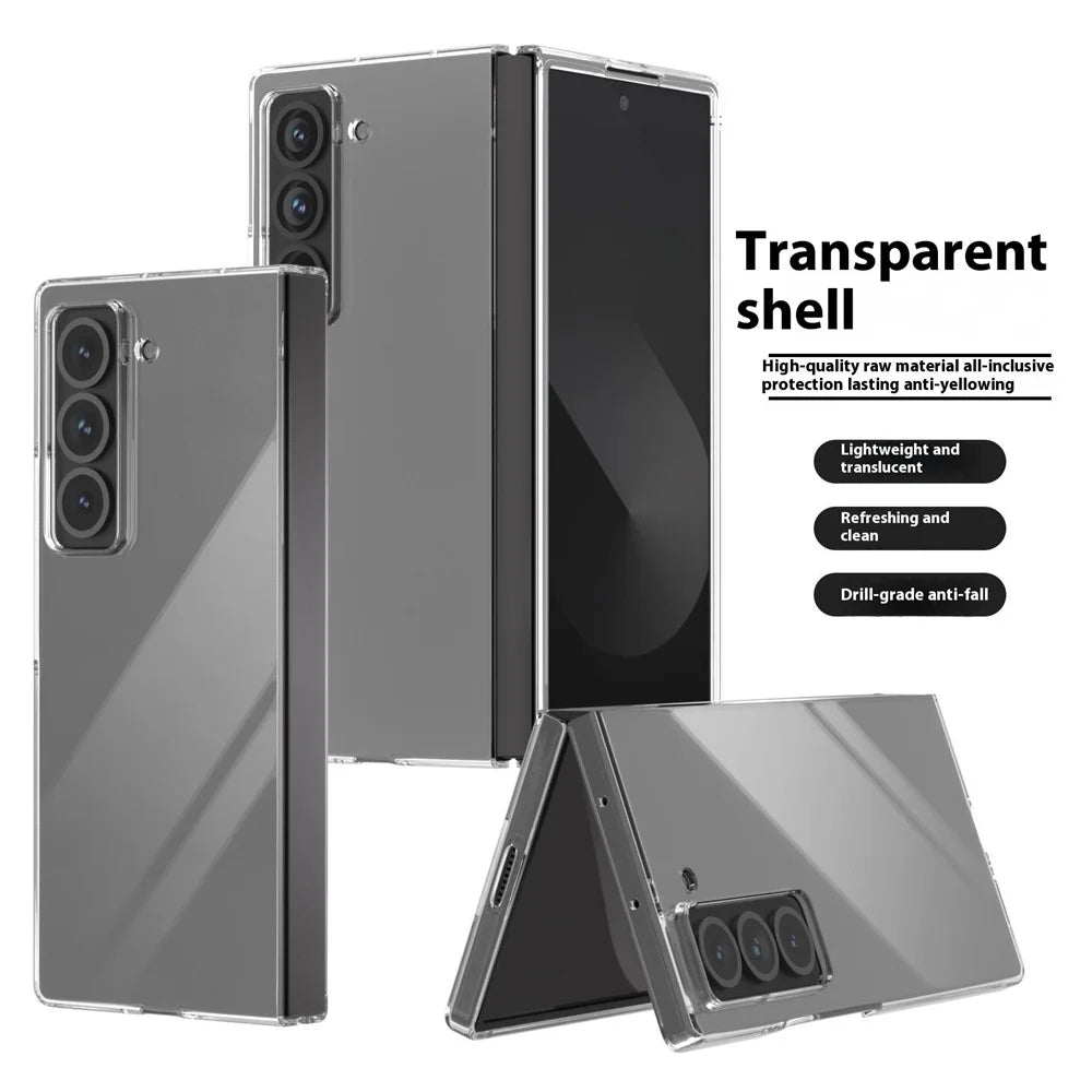 For Samsung Galaxy Z Fold Special Clear Case Anti-Drop Hard PC Phone Cover - 6