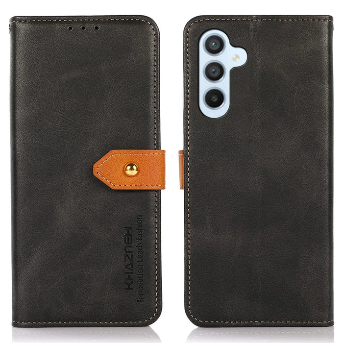 KHAZNEH For Samsung Galaxy A56 5G Wallet Phone Case Stand Leather Flip Cover - Black - 1