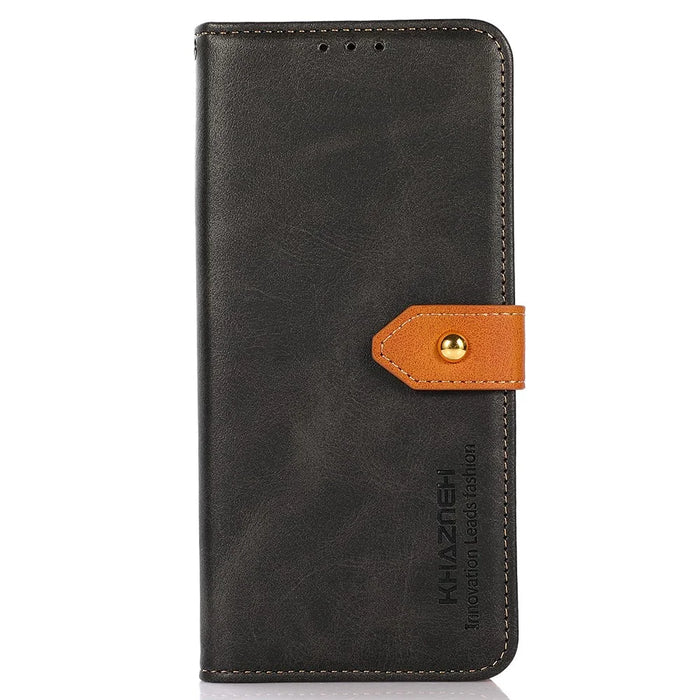 KHAZNEH For Samsung Galaxy A56 5G Wallet Phone Case Stand Leather Flip Cover - Black - 6