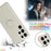 For Samsung Galaxy S25 Ultra Silicone Case with Strap Ring Kickstand Phone Cover - White - 5
