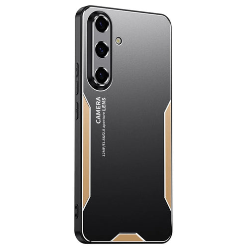 For Samsung Galaxy A56 5G Phone Case Aluminium Alloy TPU PC Back Cover - Gold - 1