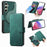 CASENEO MW-03 For Samsung Galaxy S24 FE Case with Detachable Wallet Leather+TPU Phone Cover - Green - 1